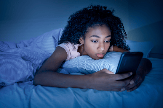 teen sleeping with phone wellbing tips